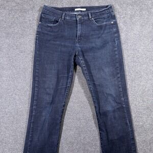 Levi's Women's Classic Straight Jeans Size 12 Dark Wash 32x29 Mid Rise Boho Mom